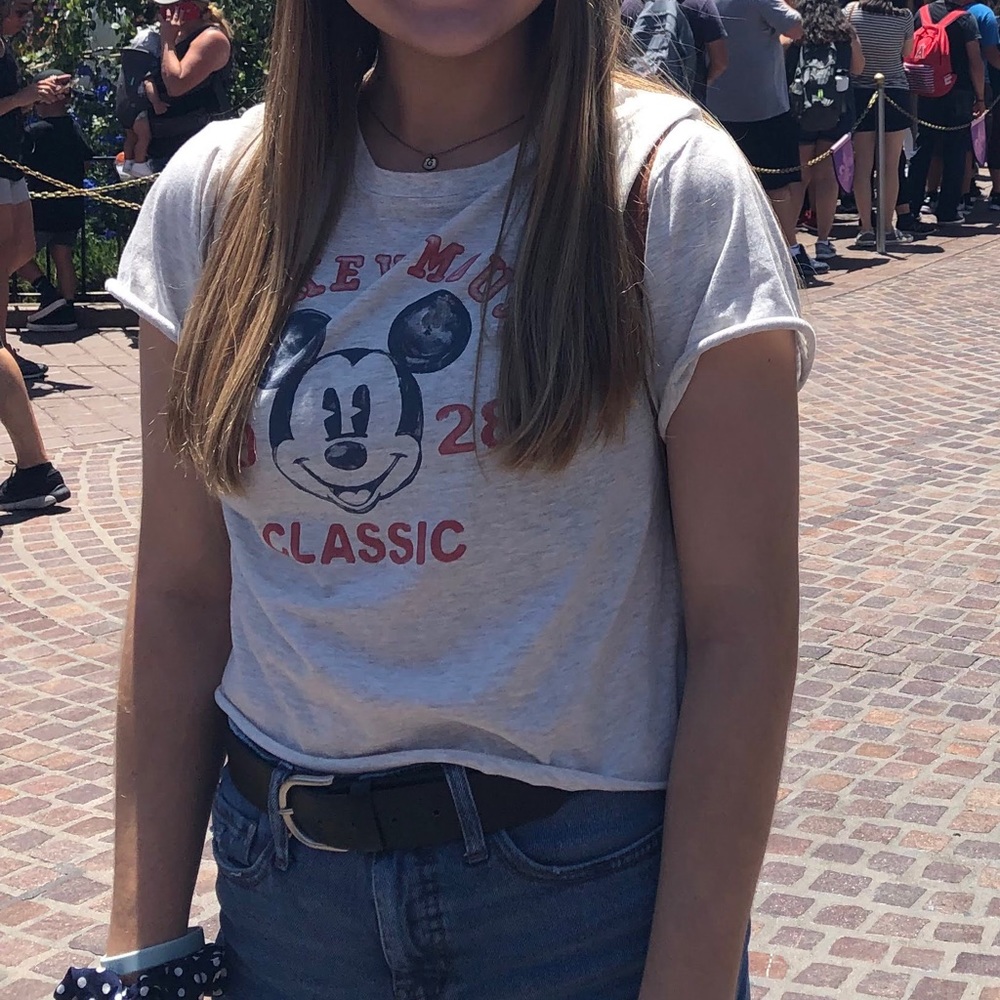 Vintage crop Mickey Mouse T-shirt